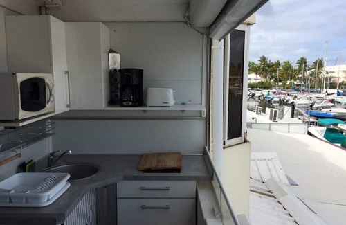 Saint-Francois Apartment | The balcony of the marina direct view of the marina of Saint Francois