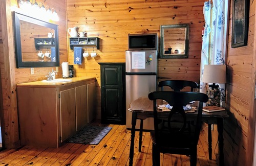 Harriet Cabin | The Homestead is a cozy Couples Fall/Winter Retreat! Firepit/Grill/Pavilion/WIFI