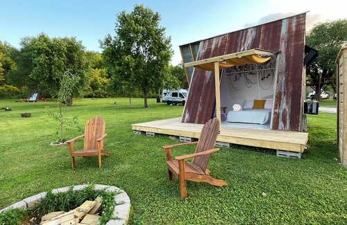 Bentonville Cottage | The Penny Farthing A-Frame Glamping Unit