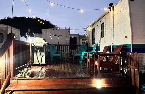 North Topsail Beach House | The Sandbox – Vintage Beach Camper with Prime Fishing Access