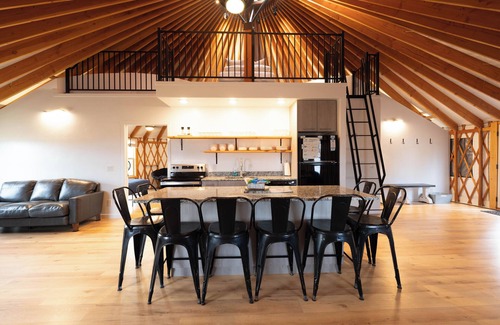 Garden City RV Rental | The Ute Yurt - Rustic charm, modern comfort. Sleeps 12.