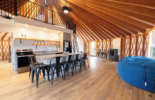 Garden City RV Rental | The Ute Yurt - Rustic charm, modern comfort. Sleeps 12.