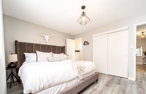 West Edmonton House | The Vault | Near WEM | Pet Friendly | King Bed |AC