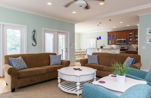 Yaupon Beach House | Time Stands Still: 4 Bed/3 Bath Home with Private Fenced In Pool Only One Block
