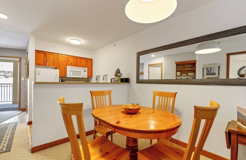 Silver Star Mountain Condo | Top floor 1 bedroom condo at Creekside - pet friendly, large deck & ski-in/out