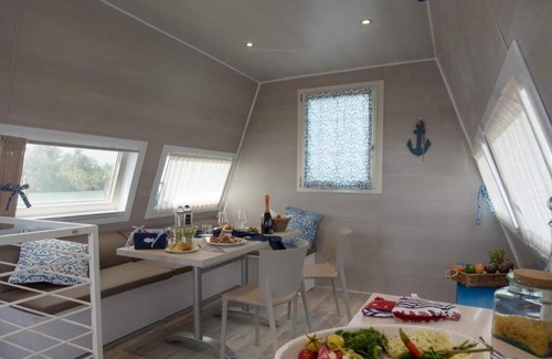 Lignano Sabbiadoro Boat Rental | Tranquil Marina Azzurra Resort House boat 2 Bedroom sleeps 6