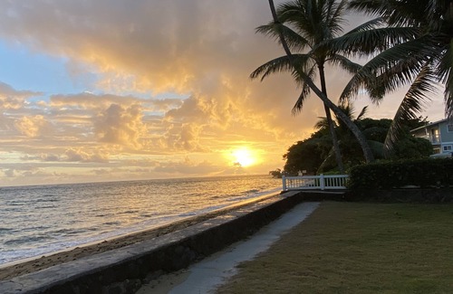 Hauula House | Tranquil Sandy Beachfront - minimal beach traffic. Like your own private beach