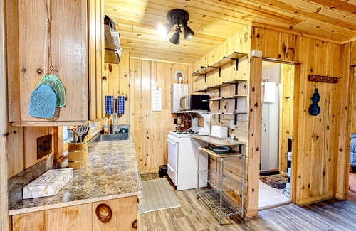 Rhinelander Cabin | Tranquil & serene cabin getaway w/large patio, fire pit, & lovely nature views