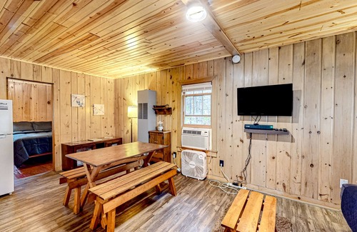 Rhinelander Cabin | Tranquil & serene cabin getaway w/large patio, fire pit, & lovely nature views