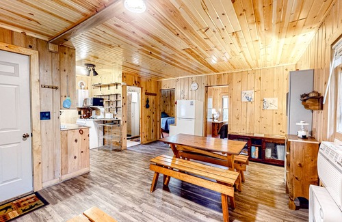 Rhinelander Cabin | Tranquil & serene cabin getaway w/large patio, fire pit, & lovely nature views