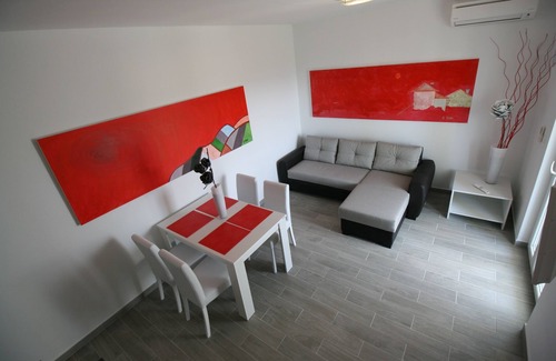 Salatic Apartment | Two bedroom apartment with terrace and sea view Vrh, Krk (A-17951-b)