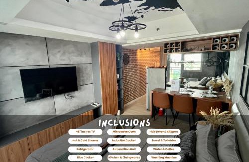 San Fernando Apartment | Unique Studio for Couples with Netflix & Mt Arayat View