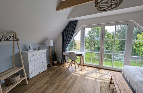Nisdorf House | Vacation home "Boddenidyll" between Darß & Rügen, incl. sauna, fireplace & panoramic view