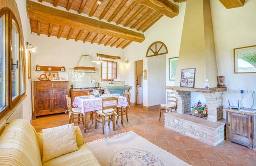 Radicondoli House | Vacation home with pool and panoramic views of the countryside.