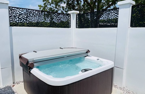 Umber View Heights Villa | Vacation home with private hot tub.