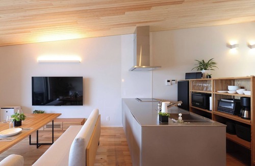 Shimonoseki House | Villa A A private lodging facility with a sauna and a panoramic view of the Kanmon Strait and Kanm/Shimonoseki Yamaguchi