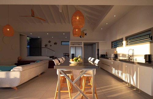 Grand-Bourg Villa | Villa Belle Galante with 180° sea view and infinity pool, 5 AC bedrooms