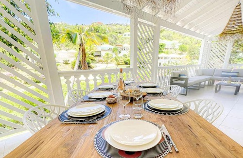 Orient Bay Villa | Villa Bulle clothing optional around the prival pool