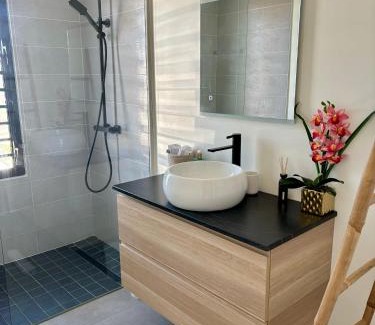 Damencourt Villa | Villa CANELLE FWI 4 Étoiles piscine jacuzzi beach surf