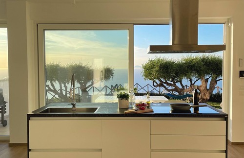 Capo d'Orlando Villa | Villa Giardino degli Ulivi, a modern Villa with a premium view in Sicily