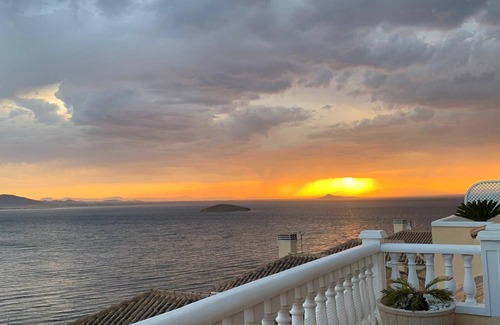 Diputacion de Rincon de San Gines Villa | Villa 'Urbanización Villas Romanas' with Sea View, Shared Pool and Air Conditioning