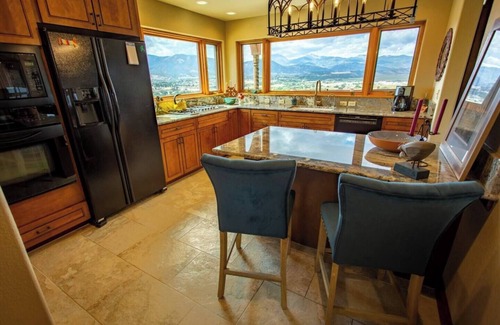 Salida House | Vista Grande: Enormous, luxurious home overlooking Salida and the Arkansas River Valley. Epic views and decks on all sides of the home.
