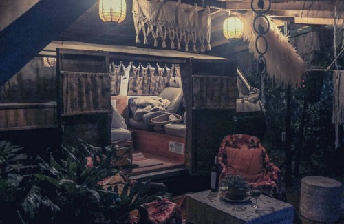 Sutatausa House | VW Combi in the forest with mountain view