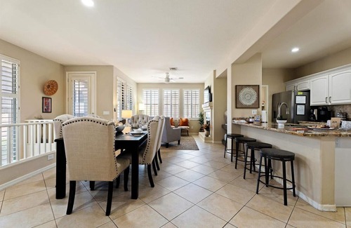Kierland Apartment | Wake up in style at this modern 2BR, 2BA Scottsdale condo featuring a private patio, heated pool, jacuzzi, and fitness center. Enjoy gated walking paths to Kierland Golf Course and the Westin, plus easy access to dining, shopping, and entertainment.