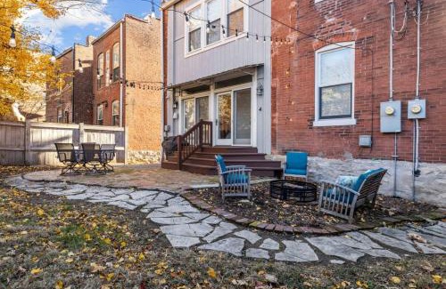 Central West End House | Walk to Forest Park Euclid Fire Pit Porch Swing