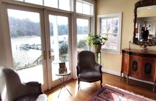 Epping Forest House | Water view from every window - Located at the point where the deep water of Saltworks Creek meets the Severn River.