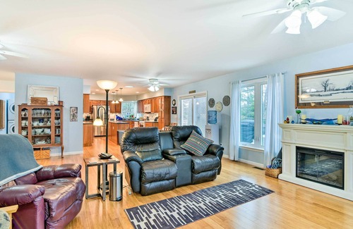 Gladwin House | Waterfront Gladwin Home w/Deck + Fire Pit!