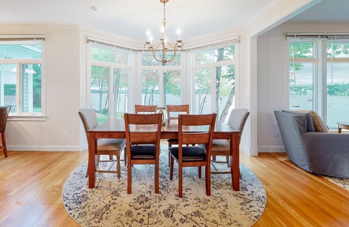 Belfast House | Waterfront home with ocean views, fireplace, AC & washer/dryer