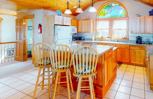 Frisco House | Waterfront House w/Private Hot Tub - Ocean Views, WiFi, AC, Gas Fireplace, W/D