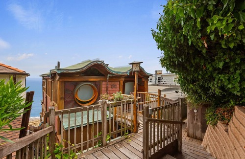 Montecito House | Whimsical Wave on Miramar Beach | One of a Kind Direct Beachfront Experience!