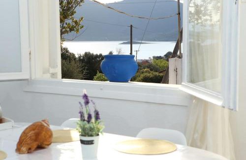 Steni Dirfyos House | White Villa in Olive trees and Seaview to Panagia