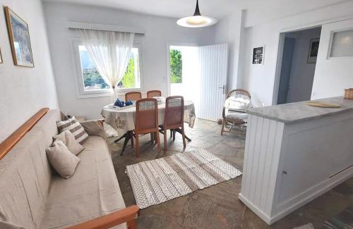 Steni Dirfyos House | White Villa in Olive trees and Seaview to Panagia