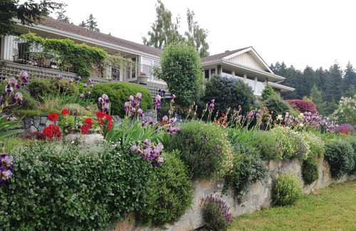 Central Saanich House | WolfShire - Courtyard - Beauty and Serenity in the Valley