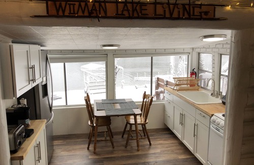 Hackensack Cabin | Woman Lake! 2 cabins, pontoon boat, big deck, outdoor kitchen, fire globe!
