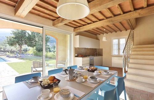 Colle di Compito Villa | Wonderful private villa with WIFI, A/C, private pool, TV, balcony and panoramic view, close to L.