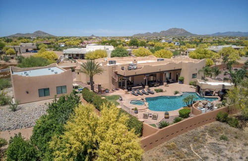 Rio Verde Foothills House | WOW! Lavish Family Desert Oasis w/HUGE Pool, Fire Pit & NEW Pickleball Court!