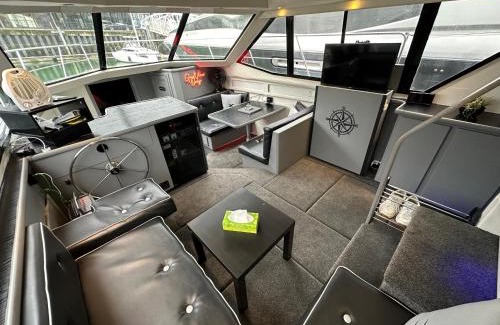 Southampton City Centre Boat Rental | YACHT "X" - 44 FOOT MODERN YACHT ON 5 STAR OCEAN VILLAGE MARINA - minutes away from city centre and cruise terminals, Free parking ,SPA package available!