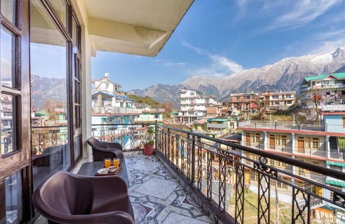 McLeod Ganj House | You can see hotel snow crest inn beautiful view from hotel mountain view