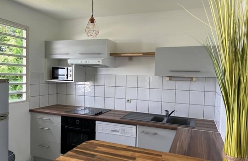 Saint-Claude Apartment | ZABANA LODGE - Pleasant apartment with outdoor terrace and sublime view of the Caribbean Sea