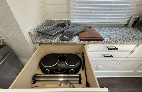 Burleson Apartment | Zen Den - jetted tub, massage chair, home theater, EV charger, King bed, parking