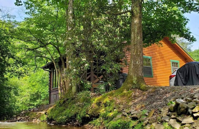 10% off EARLY BIRD discount Creekside Cabin w/Firepit and Wood Stove Fireplace