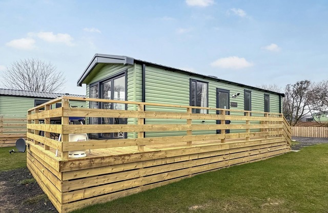 12ft-wide caravan situated in a coastal position.
