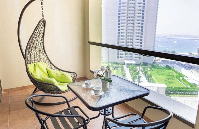 2 BR on JBR Beachside, beach 2 min,partal Sea View