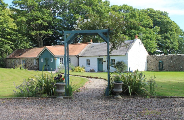 2 self-catering cottages booked as one with secure garden area.