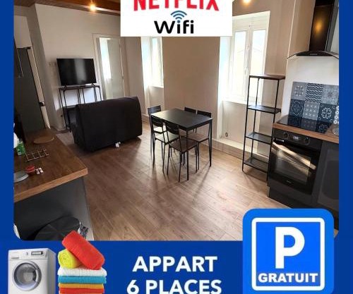 27 CHIC & COSY NOIRETABLE F2 55m2 WIFI SMART TV NETFLIX