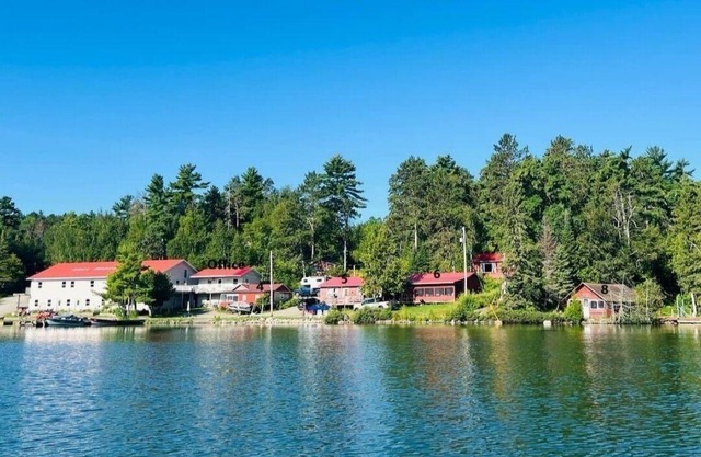 3 bedroom cabin on Crow Lake at Bull Moose Lodge. Pet friendly